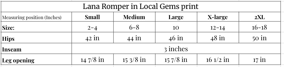 Lana romper in Local girls gems