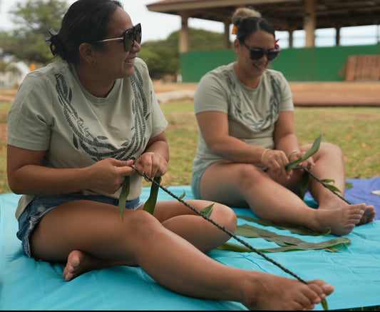 Love like Logan ti leaf lei on Thyme tee