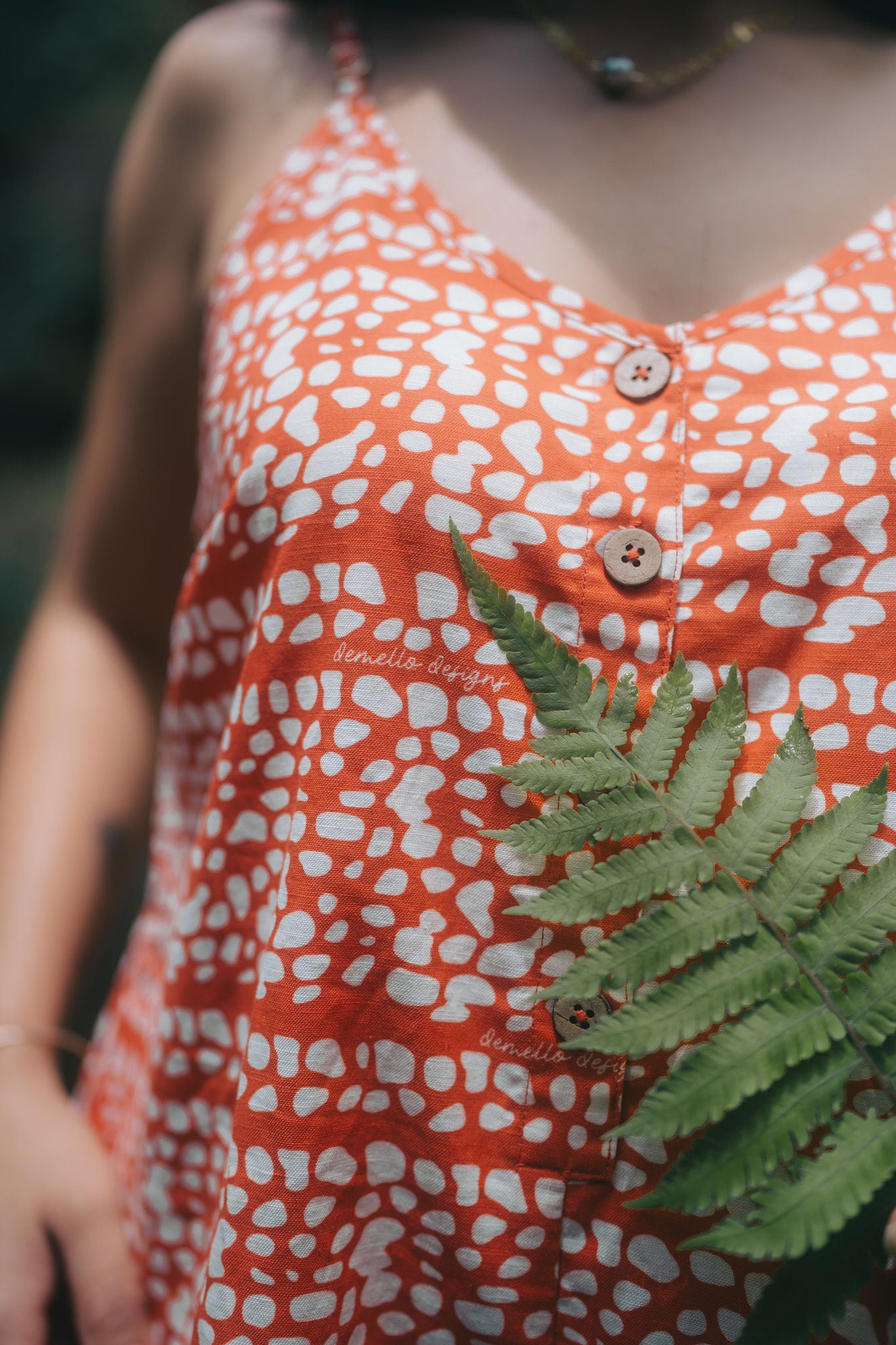 Miter Lana Romper in Sunkiss Orange